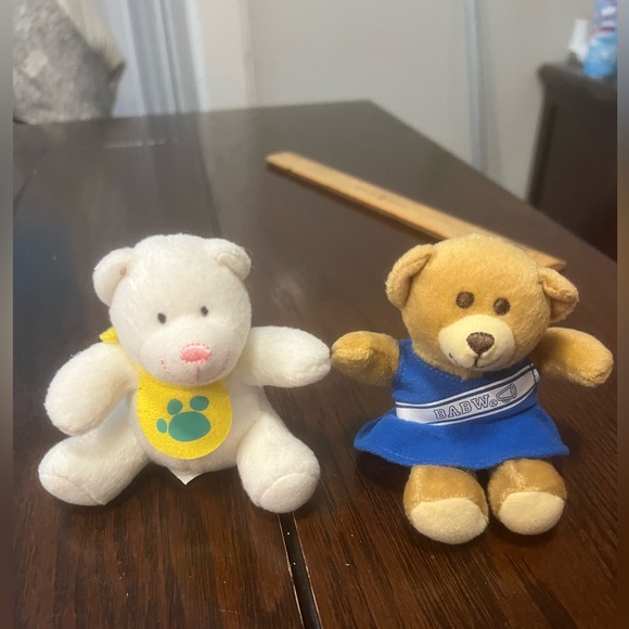 Build-A-Bear White Cuddly Bear & Golden Brown Read Teddy Small Stuffed Animals - Picture 1 of 12